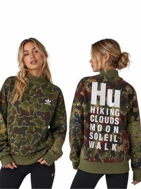 ADIDAS ORIGINALS - PHARRELL WILLIAMS HU HIKING CAMO SWEATER SZ MEDIUM (CY7489)